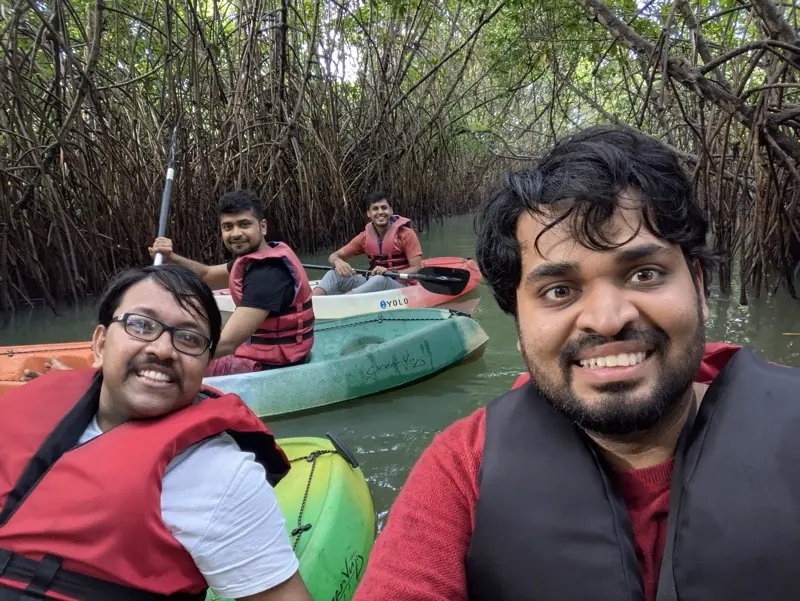 Kayaking through mangroves