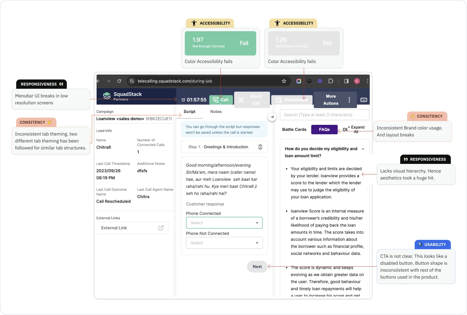 Before — inconsistent components and competing primaries